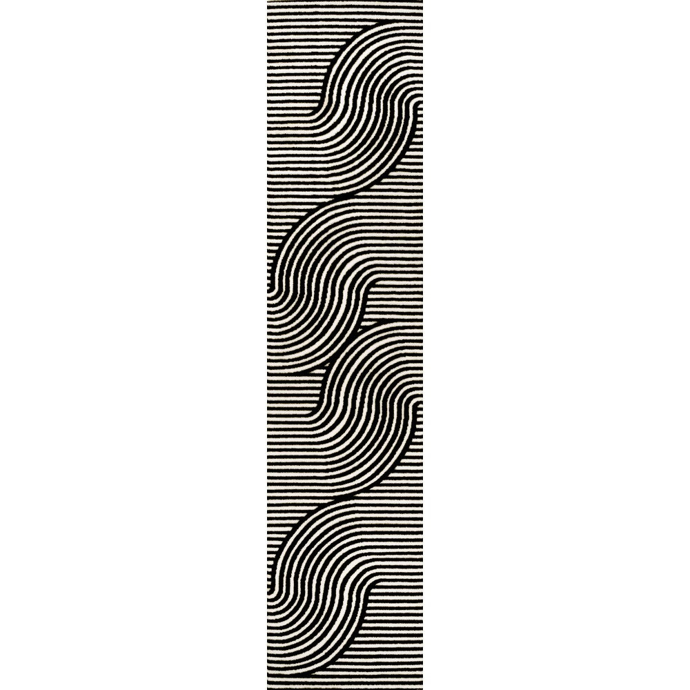 Ewe Minimalist Curve Geometric Indoor/Outdoor Rug