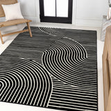 Ewe Minimalist Curve Geometric Indoor/Outdoor Rug