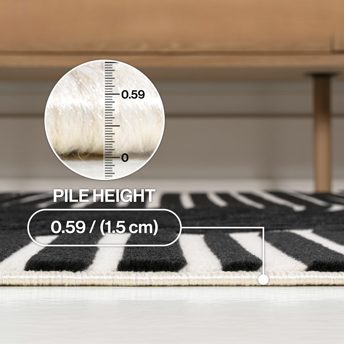 Ewe Minimalist Curve Geometric Indoor/Outdoor Rug