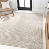 Akan Minimalist Angle Geometric Indoor/Outdoor Rug