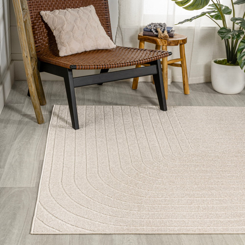 Akan Minimalist Angle Geometric Indoor/Outdoor Rug