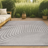 Akan Minimalist Angle Geometric Indoor/Outdoor Rug