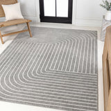 Akan Minimalist Angle Geometric Indoor/Outdoor Rug