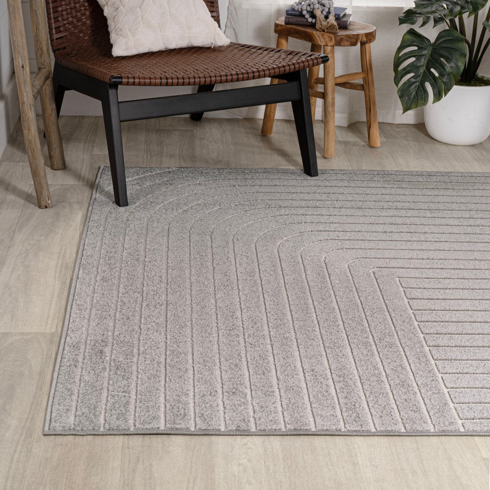 Akan Minimalist Angle Geometric Indoor/Outdoor Rug