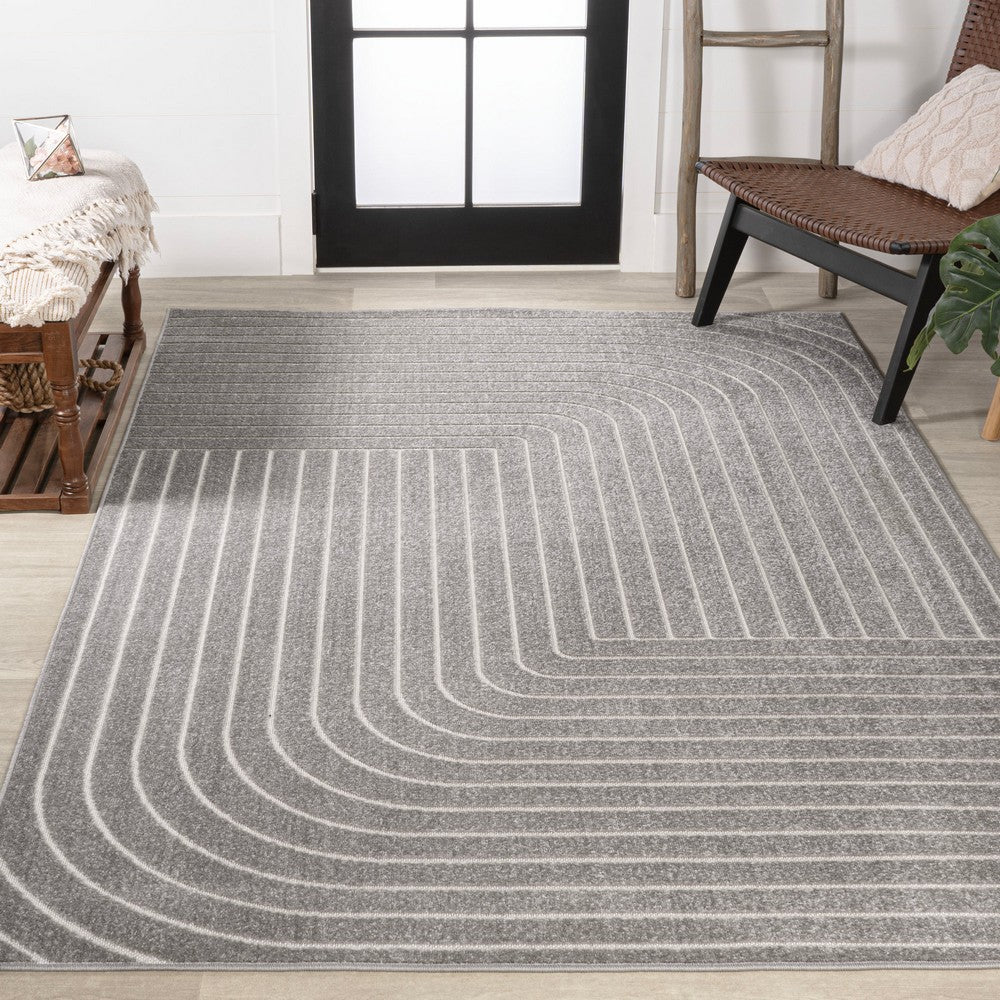 Akan Minimalist Angle Geometric Indoor/Outdoor Rug