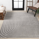 Akan Minimalist Angle Geometric Indoor/Outdoor Rug