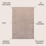 Akan Minimalist Angle Geometric Indoor/Outdoor Rug