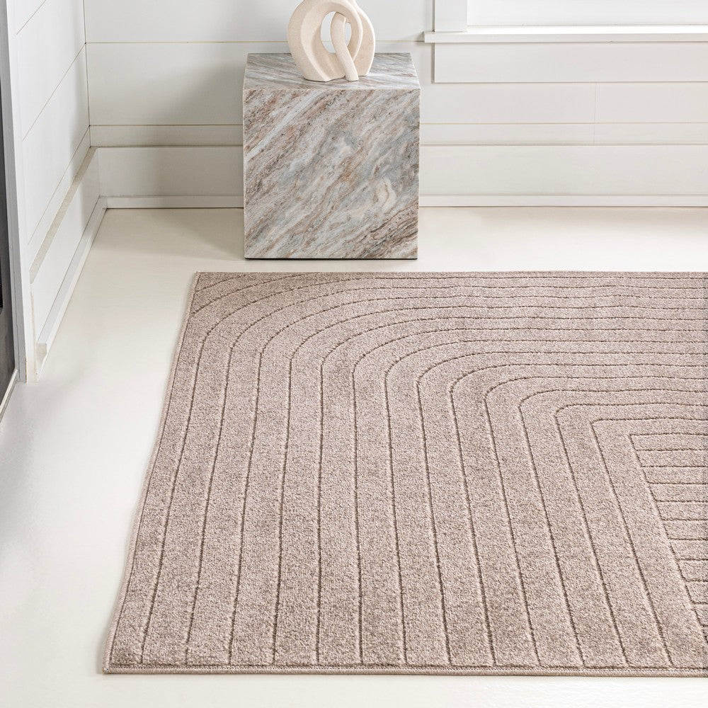 Akan Minimalist Angle Geometric Indoor/Outdoor Rug