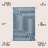 Akan Minimalist Angle Geometric Indoor/Outdoor Rug