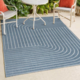 Akan Minimalist Angle Geometric Indoor/Outdoor Rug