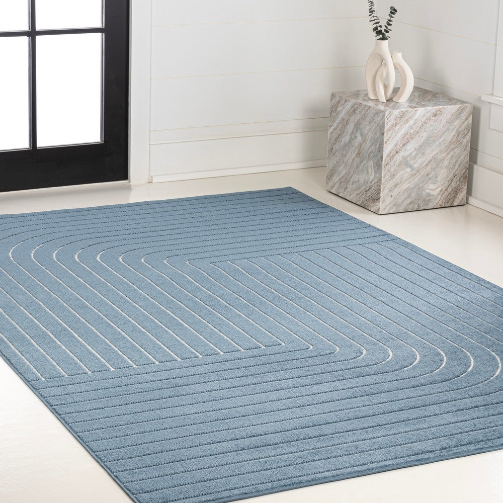 Akan Minimalist Angle Geometric Indoor/Outdoor Rug