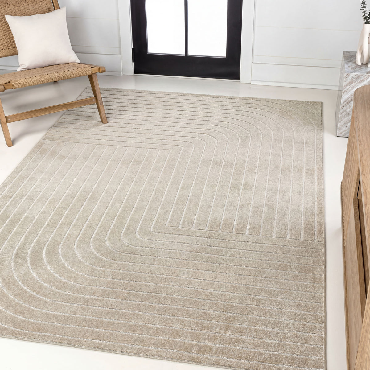 Akan Minimalist Angle Geometric Indoor/Outdoor Rug