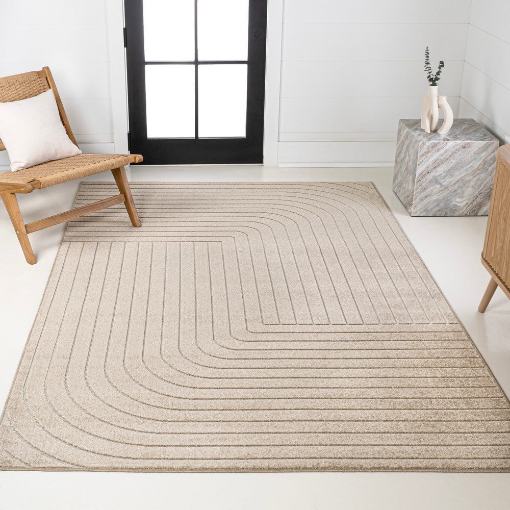 Akan Minimalist Angle Geometric Indoor/Outdoor Rug