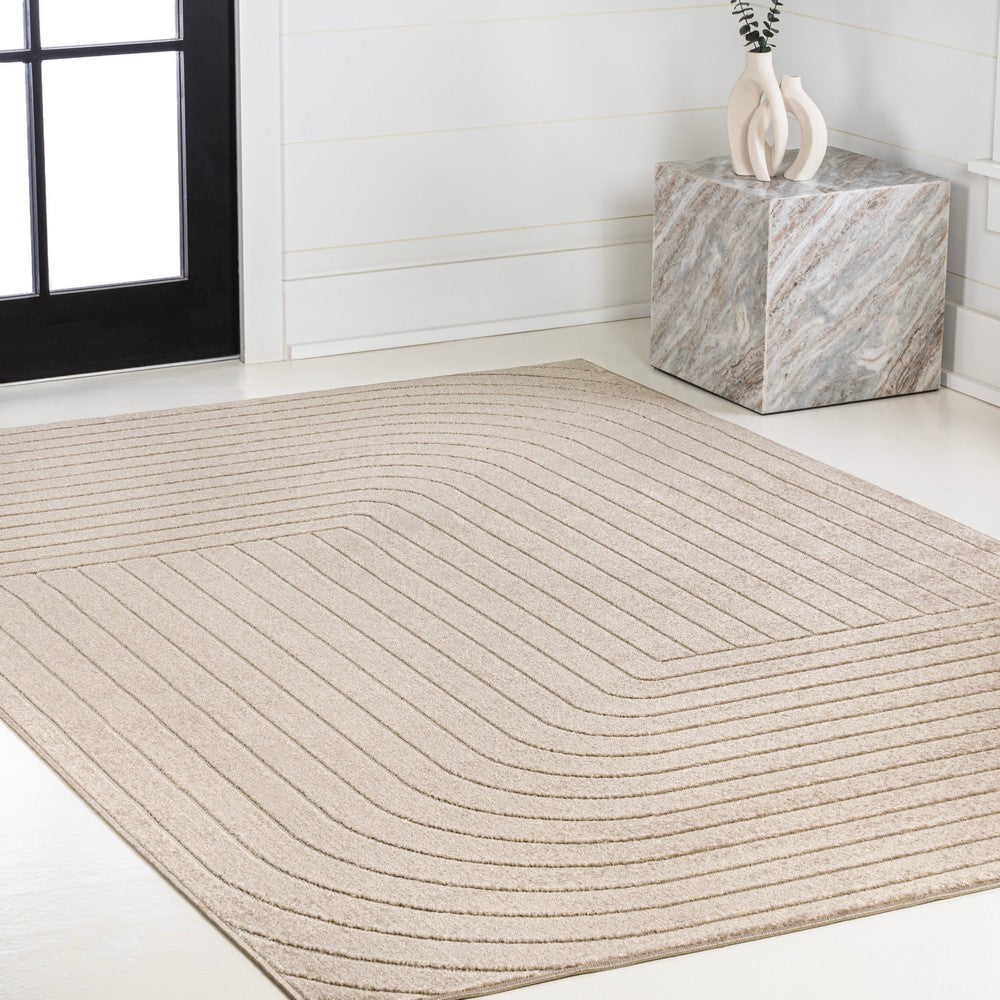 Akan Minimalist Angle Geometric Indoor/Outdoor Rug