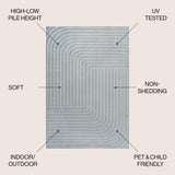 Akan Minimalist Angle Geometric Indoor/Outdoor Rug