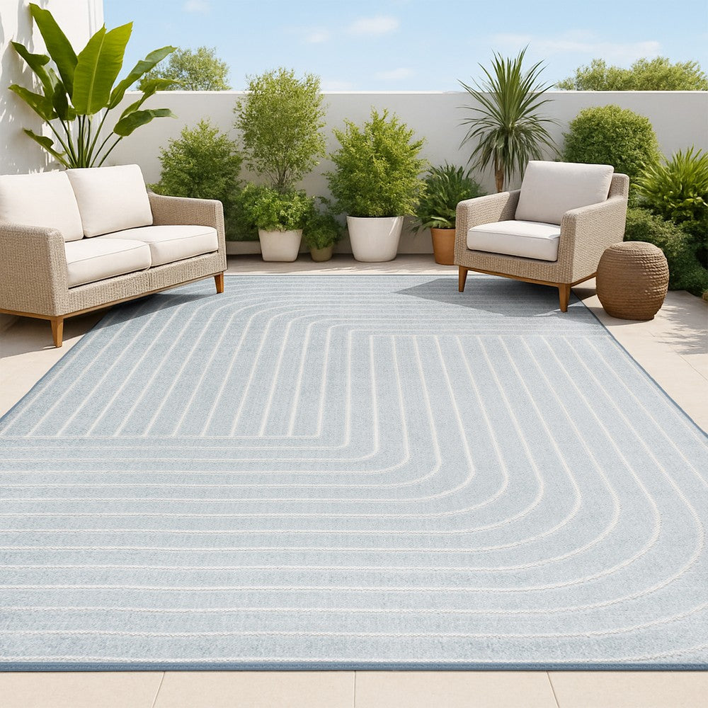 Akan Minimalist Angle Geometric Indoor/Outdoor Rug