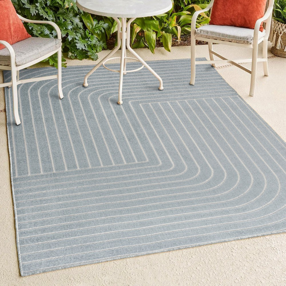 Akan Minimalist Angle Geometric Indoor/Outdoor Rug