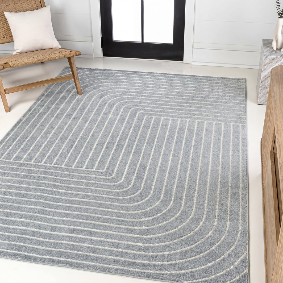 Akan Minimalist Angle Geometric Indoor/Outdoor Rug