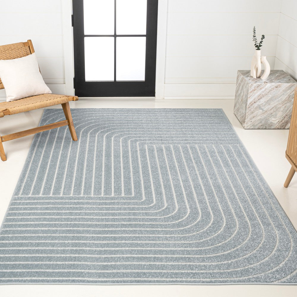 Akan Minimalist Angle Geometric Indoor/Outdoor Rug