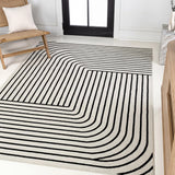 Akan Minimalist Angle Geometric Indoor/Outdoor Rug