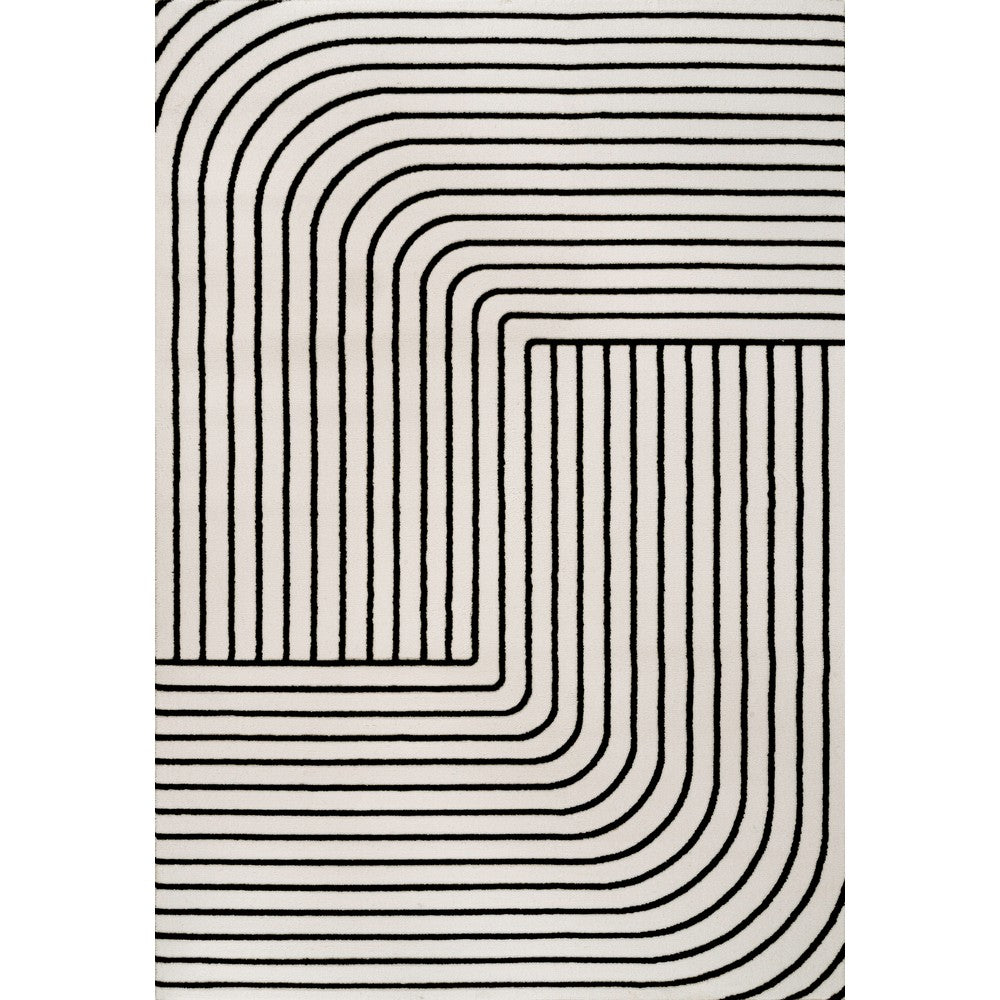 Akan Minimalist Angle Geometric Indoor/Outdoor Rug