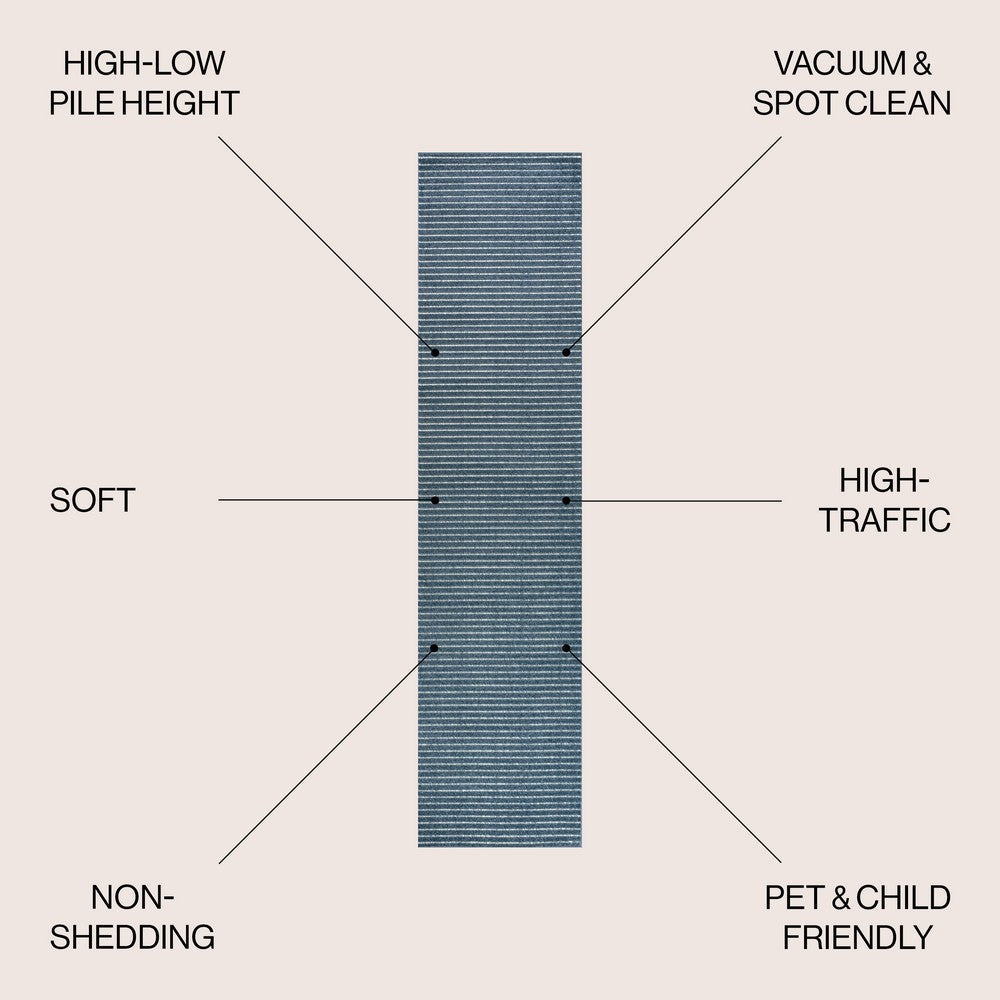 Fedir Minimalist Scandi Striped Indoor/Outdoor Area Rug