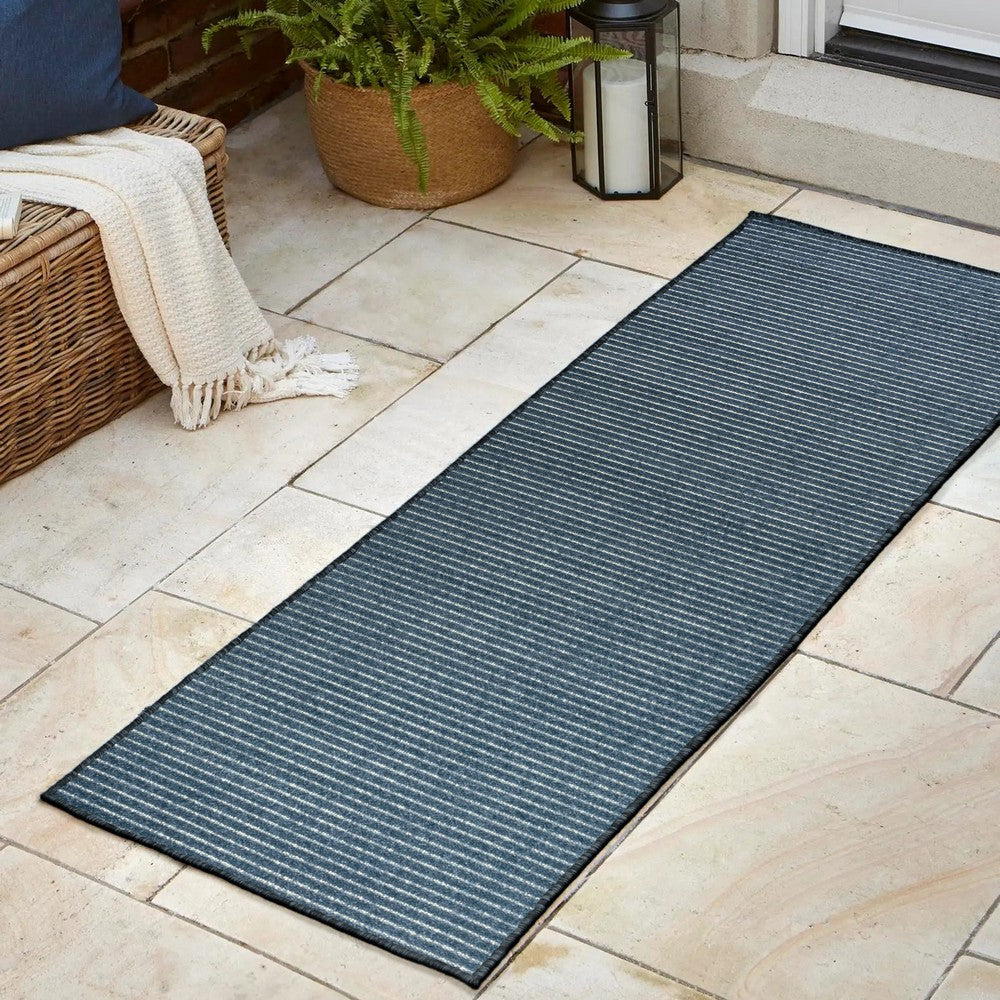 Fedir Minimalist Scandi Striped Indoor/Outdoor Area Rug
