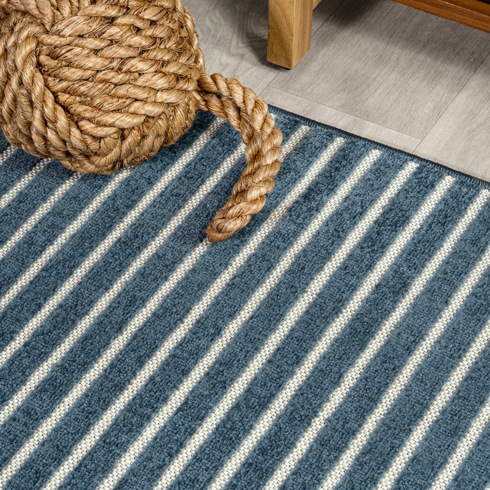 Fedir Minimalist Scandi Striped Indoor/Outdoor Area Rug