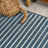 Fedir Minimalist Scandi Striped Indoor/Outdoor Area Rug