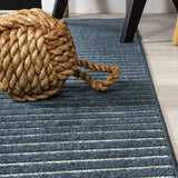 Fedir Minimalist Scandi Striped Indoor/Outdoor Area Rug