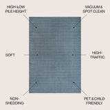 Fedir Minimalist Scandi Striped Indoor/Outdoor Area Rug