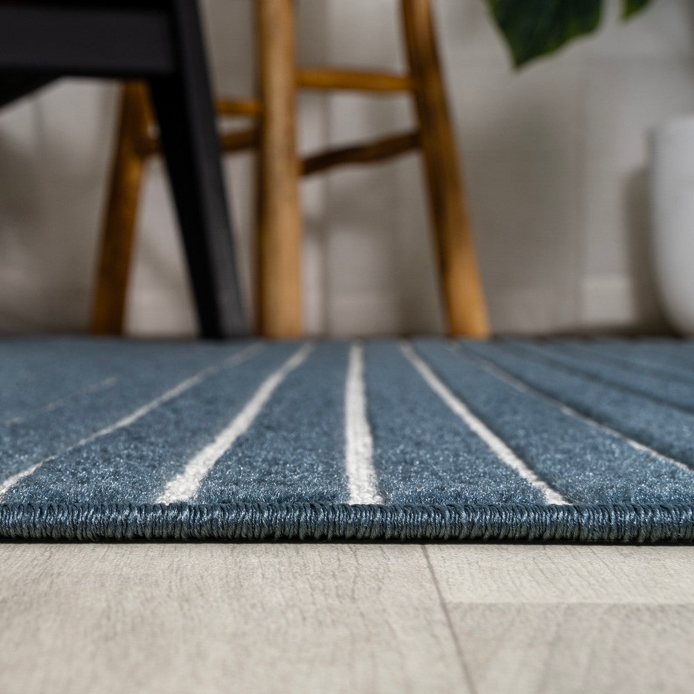 Fedir Minimalist Scandi Striped Indoor/Outdoor Area Rug