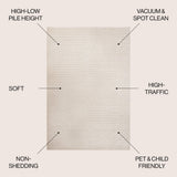 Fedir Minimalist Scandi Striped Indoor/Outdoor Area Rug
