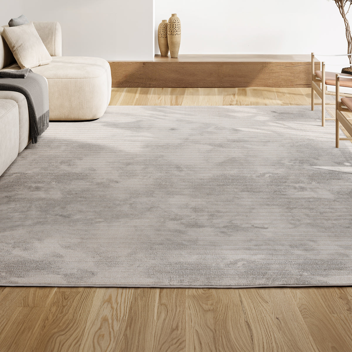 Fedir Minimalist Scandi Striped Indoor/Outdoor Area Rug