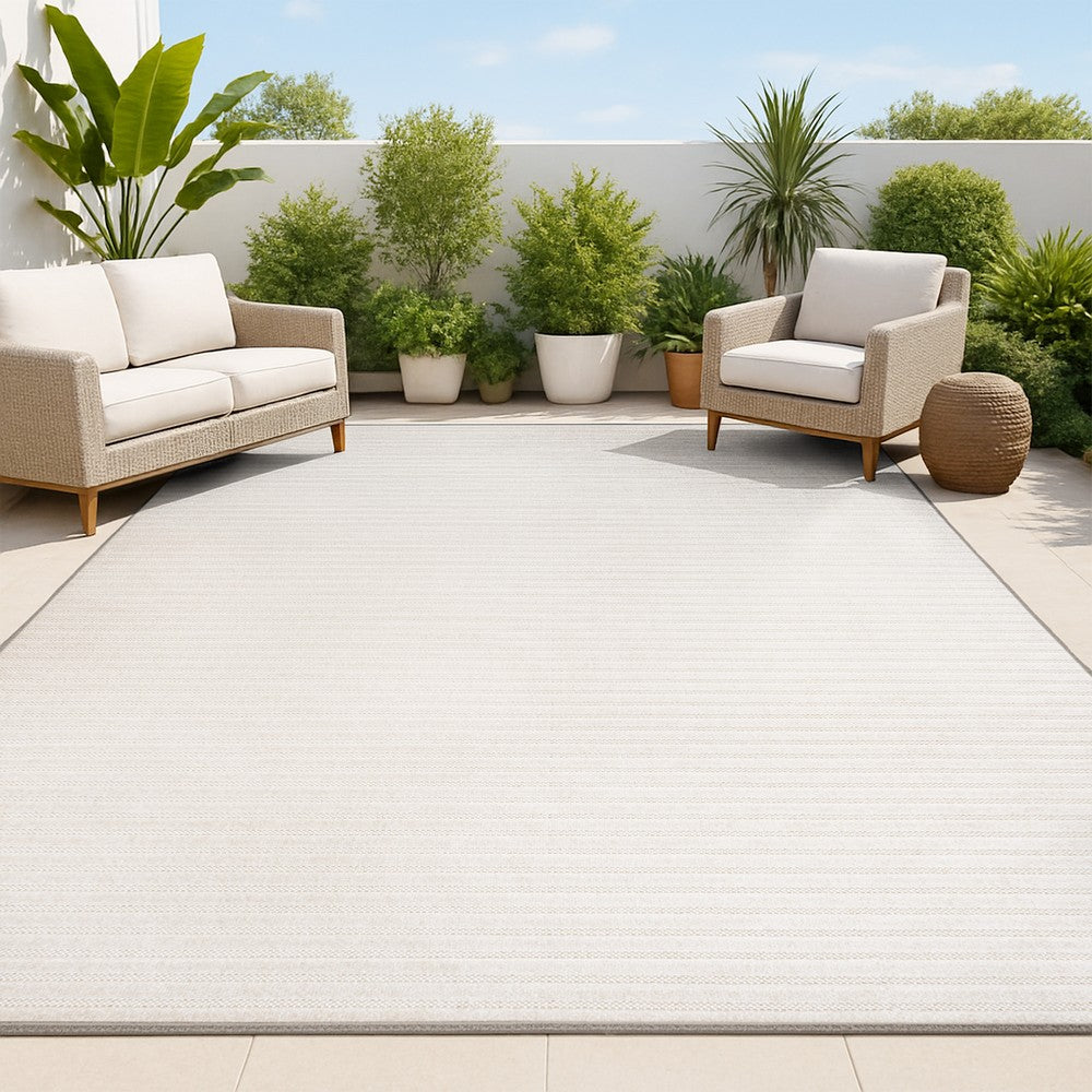 Fedir Minimalist Scandi Striped Indoor/Outdoor Area Rug