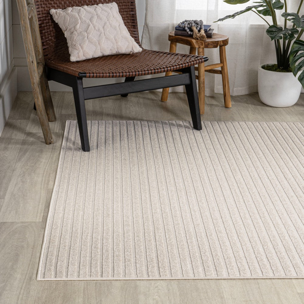 Fedir Minimalist Scandi Striped Indoor/Outdoor Area Rug