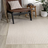 Fedir Minimalist Scandi Striped Indoor/Outdoor Area Rug