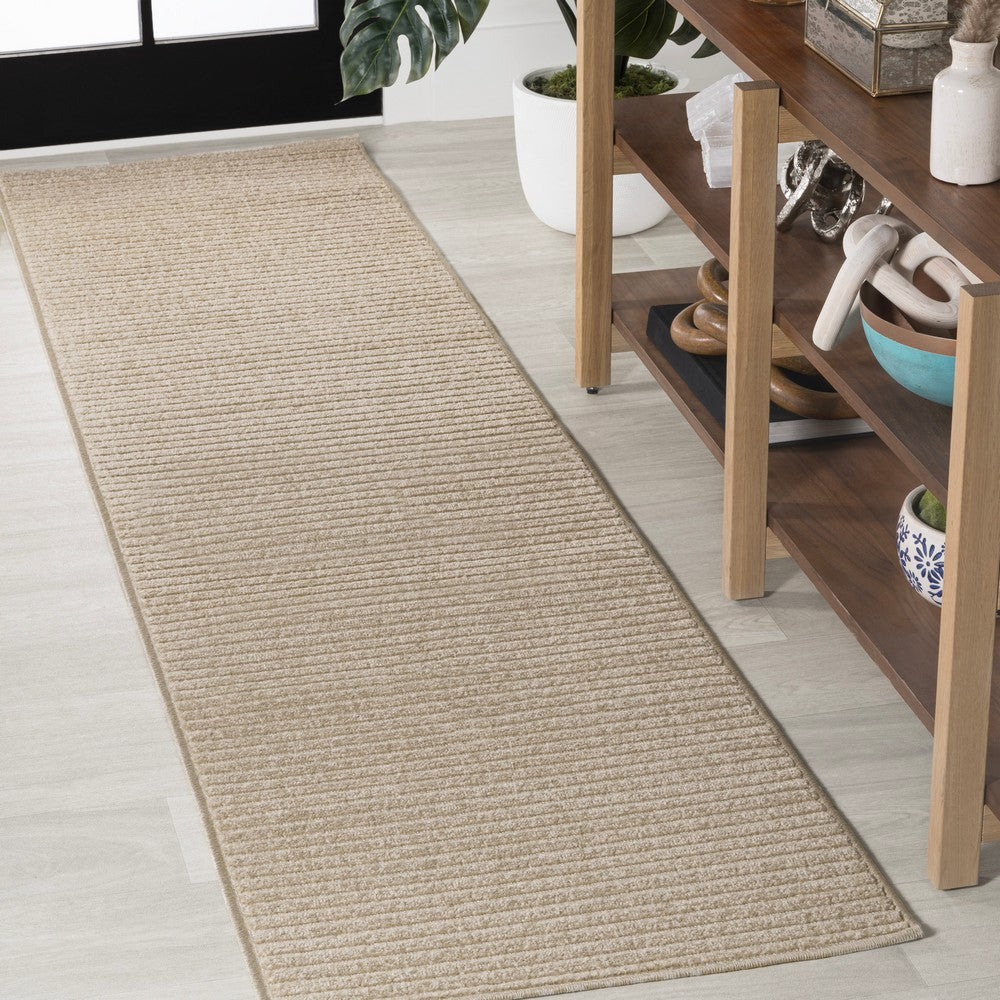 Fedir Minimalist Scandi Striped Indoor/Outdoor Area Rug