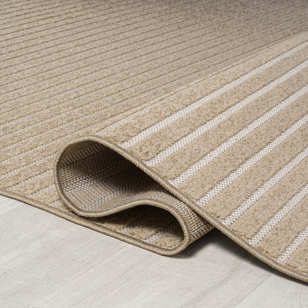 Fedir Minimalist Scandi Striped Indoor/Outdoor Area Rug