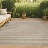 Fedir Minimalist Scandi Striped Indoor/Outdoor Area Rug