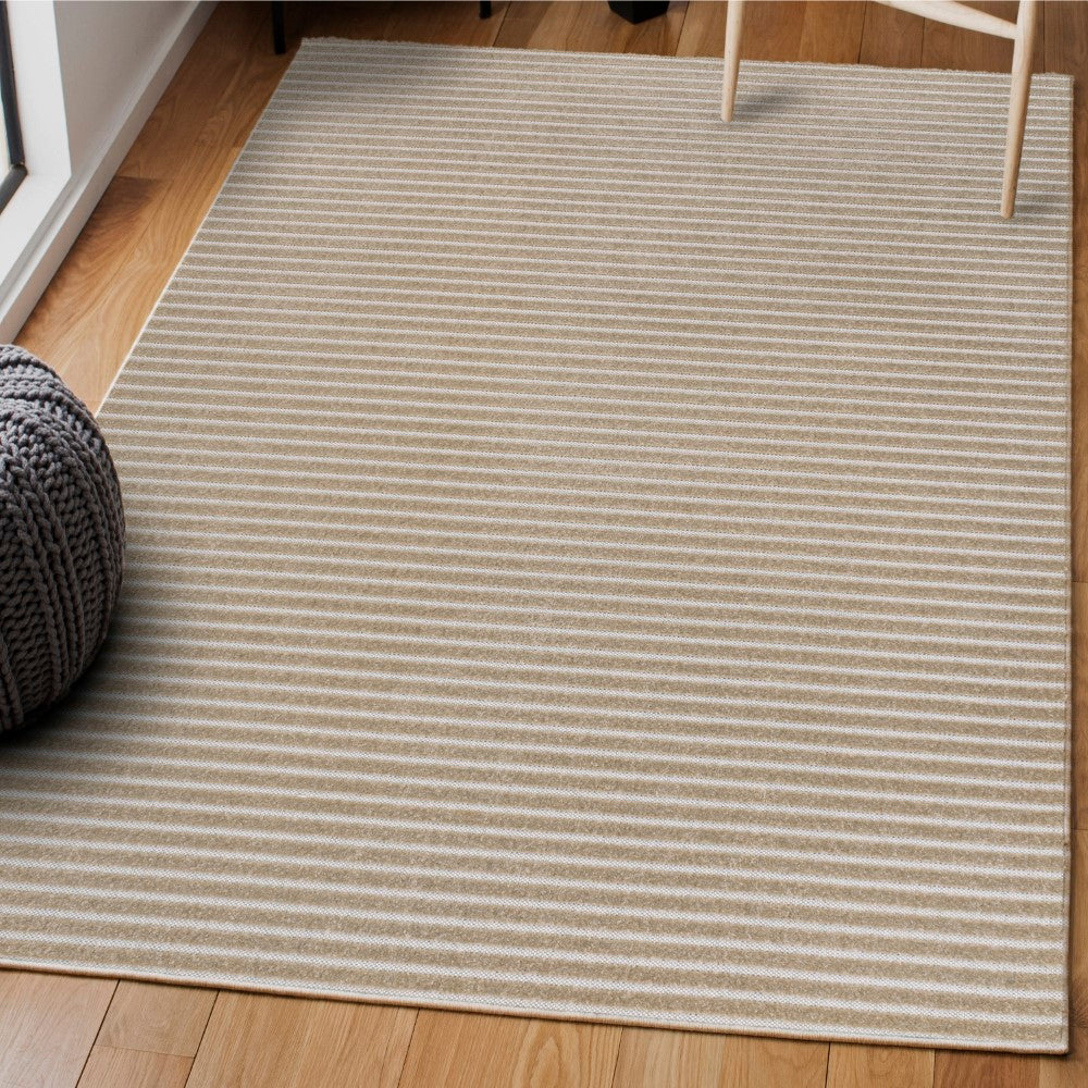 Fedir Minimalist Scandi Striped Indoor/Outdoor Area Rug