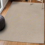 Fedir Minimalist Scandi Striped Indoor/Outdoor Area Rug