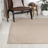 Fedir Minimalist Scandi Striped Indoor/Outdoor Area Rug