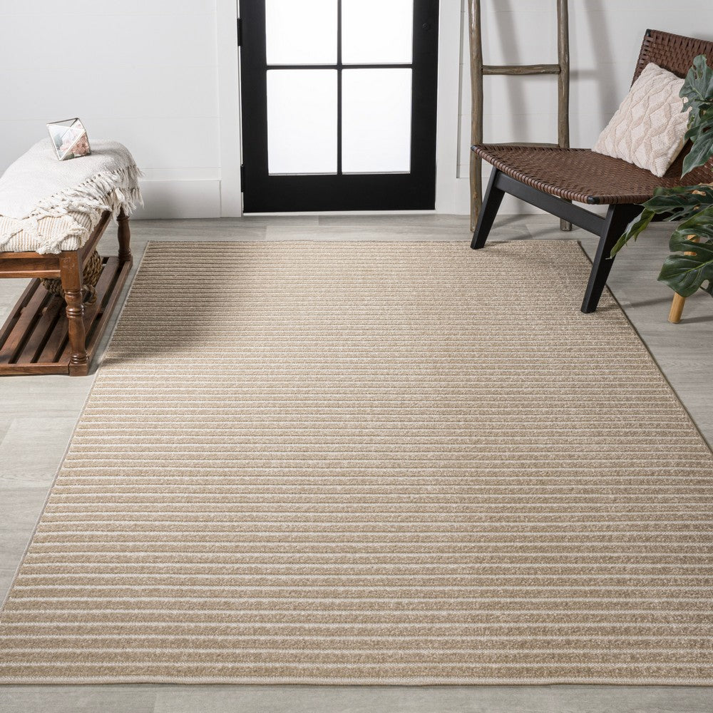 Fedir Minimalist Scandi Striped Indoor/Outdoor Area Rug