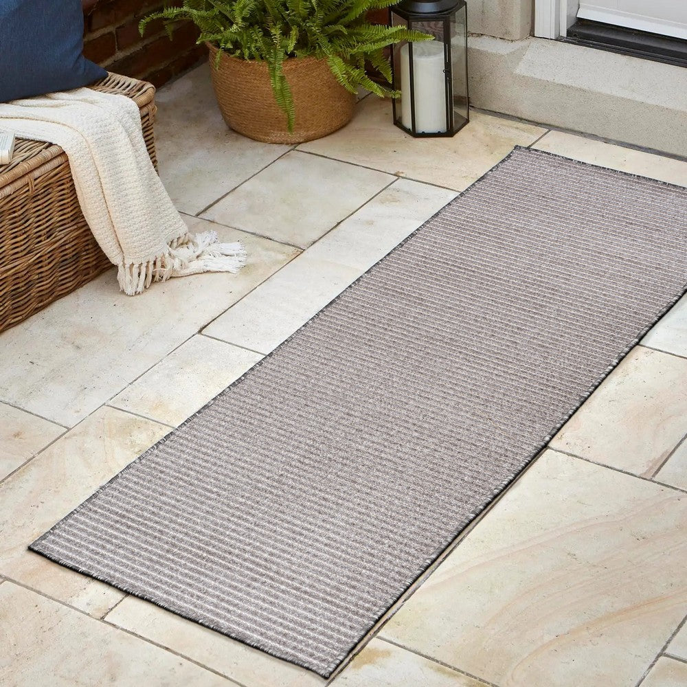 Fedir Minimalist Scandi Striped Indoor/Outdoor Area Rug