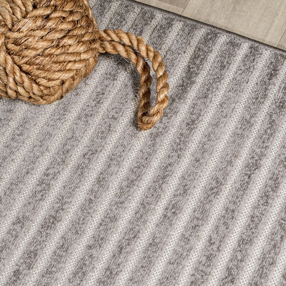 Fedir Minimalist Scandi Striped Indoor/Outdoor Area Rug