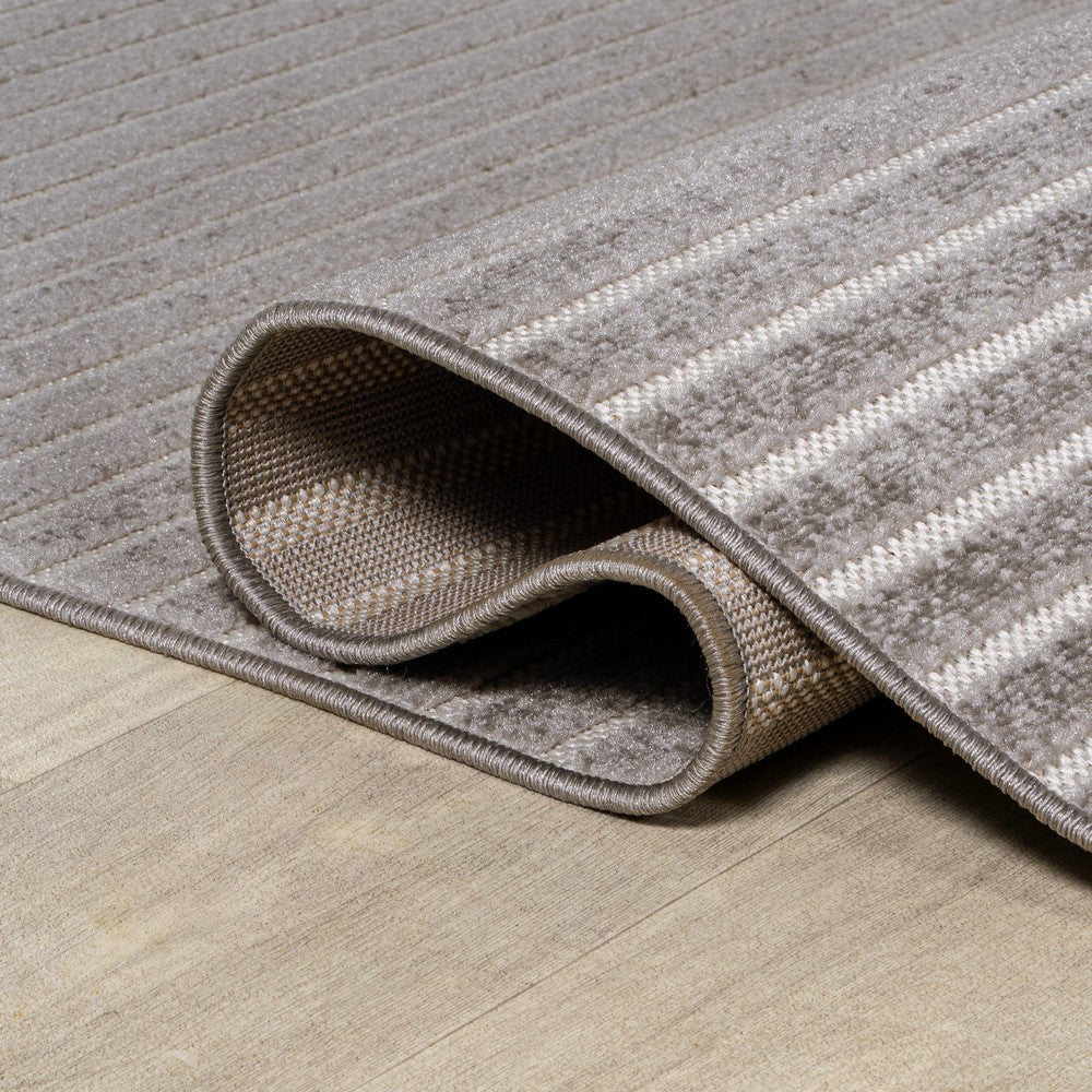 Fedir Minimalist Scandi Striped Indoor/Outdoor Area Rug