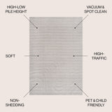 Fedir Minimalist Scandi Striped Indoor/Outdoor Area Rug