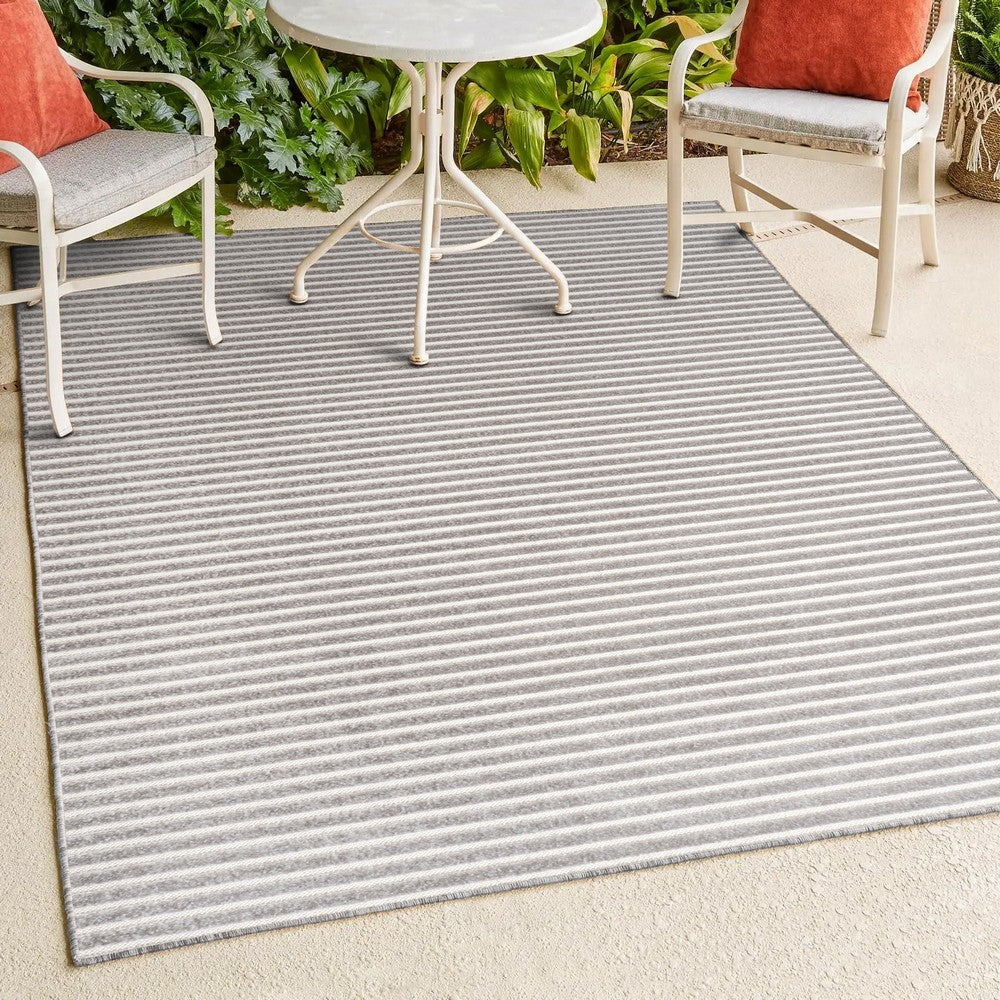 Fedir Minimalist Scandi Striped Indoor/Outdoor Area Rug