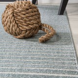 Fedir Minimalist Scandi Striped Indoor/Outdoor Area Rug
